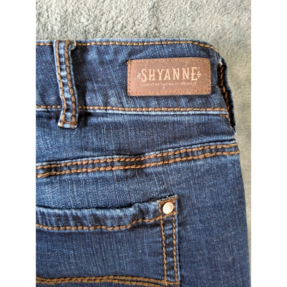 Shyanne Womens Bootcut Jeans Dark Wash Contrast Stitch Size 33 x 34L - Picture 12 of 12